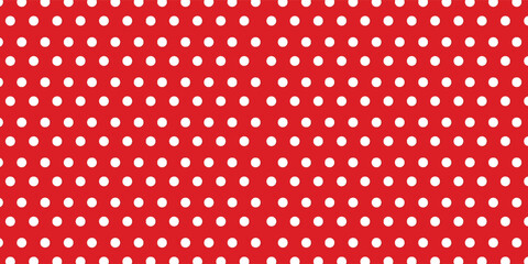 Classic white and red dot pattern, colored background - vector abstract background. © uboy