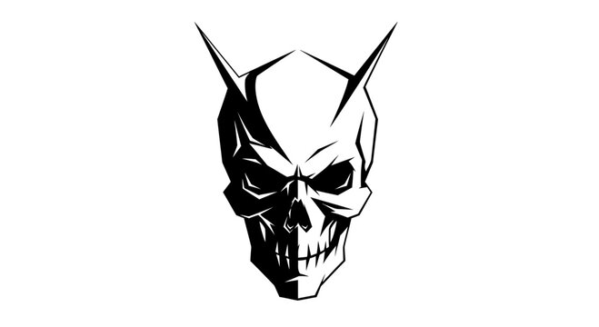 devil skull illustration