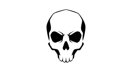 Obraz premium skull icon, black and white