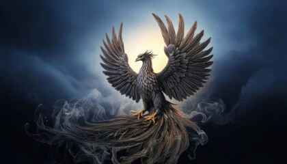 Fototapeta premium Majestic Phoenix Rising - A Symbol of Rebirth and Transformation.
