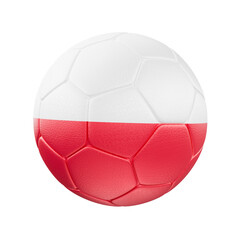 Obraz premium Poland Flag Soccer Ball – Football 3D Render Isolated