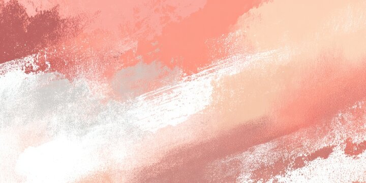 Diagonal streaks of warm coral and muted pink paint create an abstract background texture.