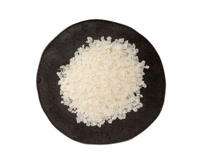 Raw flattened rice isolated. Dry rice flakes or poha, Indian breakfast food
