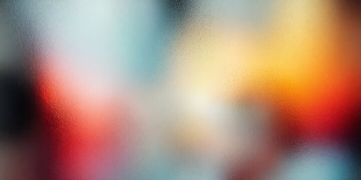 Vibrant, textured overlay features abstract washes of intense color diffused through a frosted medium