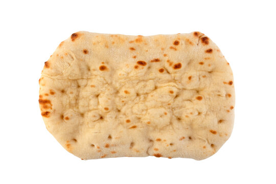 Dough for pizza pinsa romana isolated on white background with clipping path