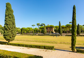 Naklejka premium Piazza di Siena square in Villa Borghese, Rome, Italy