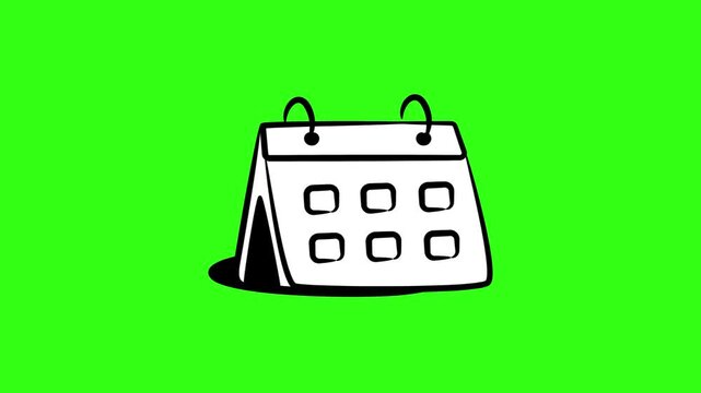 Calendar checklist cartoon animation