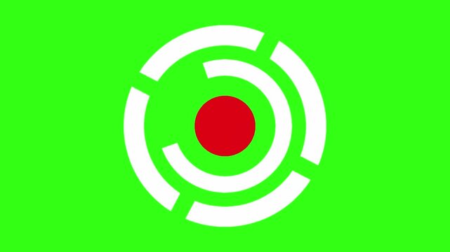 Shooting target focus animation on green screen