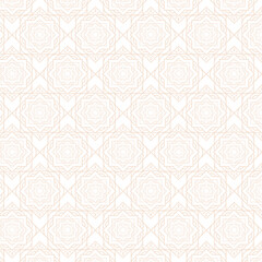 Obraz premium Seamless Light Beige Geometric Islamic Pattern