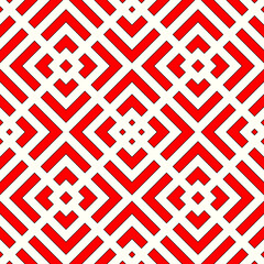 Repeated chevrons, diamonds, angle brackets. Curves pattern background. Embroidery ornament. Geometric image. Ancient mosaic motif backdrop. Ethnic digital paper, textile print. Seamless vector