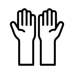 Obraz premium Outline Prayer Hands Gesture