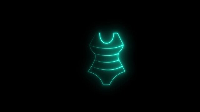 Glowing neon bulletproof vest icon representing personal protection, security equipment and safety technology. Futuristic blue light body armor symbol on dark background ideal for law enforcement,