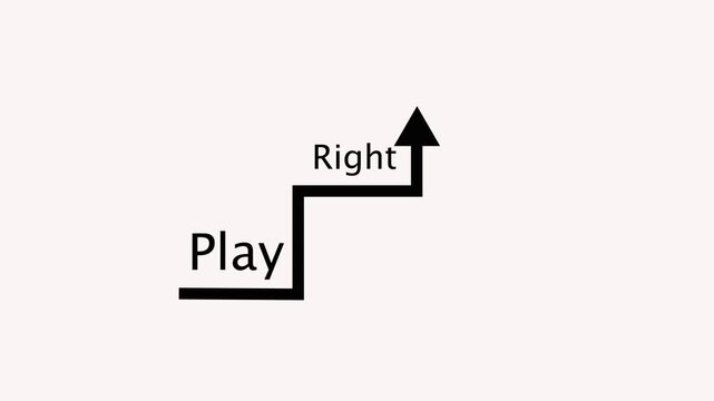 Minimalist white arrow glides smoothly across black background in elegant sine wave pattern from left to right