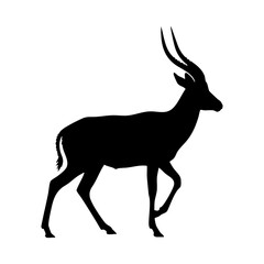 Fototapeta premium Antelope silhouette vector illustration
