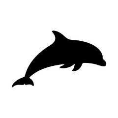 Fototapeta premium Dolphin silhouette vector illustration