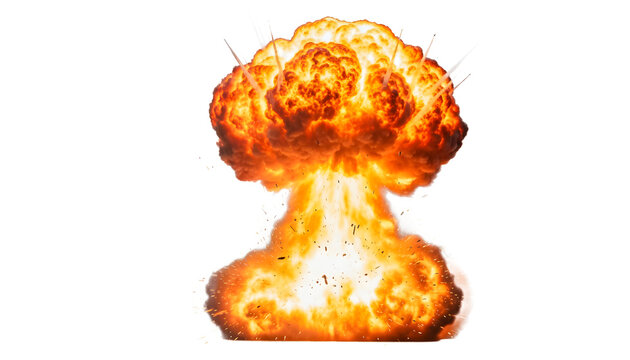 fire explotion isolated on transparent png