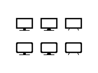 テレビ・ディスプレイ・モニターアイコンセット