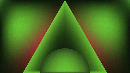 This abstract green 3D vector illustration features a geometric prism design with triangle and pyramid shapes that serve as a modern artistic element for web or business templates