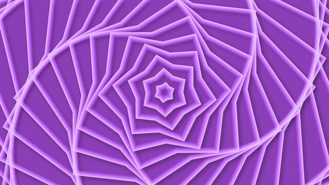 Spiraling pentagonal paper-cut pattern background animation