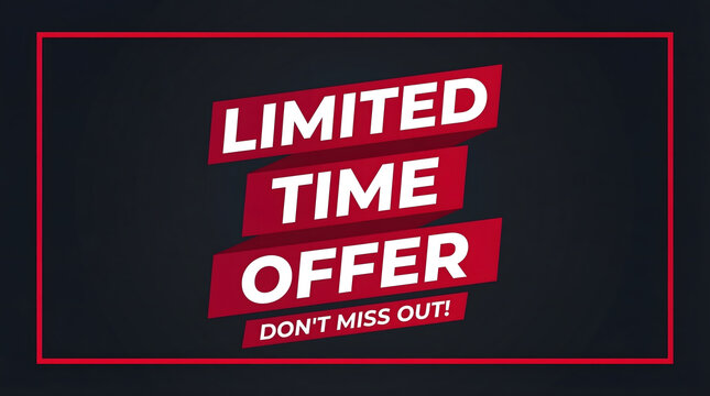 Limited time offer banner with urgent call to action