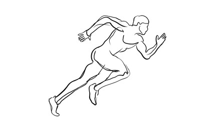 A man running with his arms outstretched