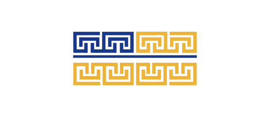Obraz premium Geometric pattern design element with repeating shapes and color contrast
