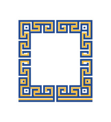 Geometric pattern square design on black background