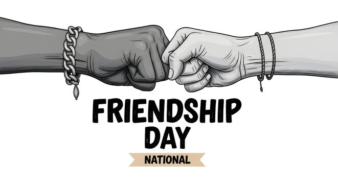 National friendship day unity and bond illustration