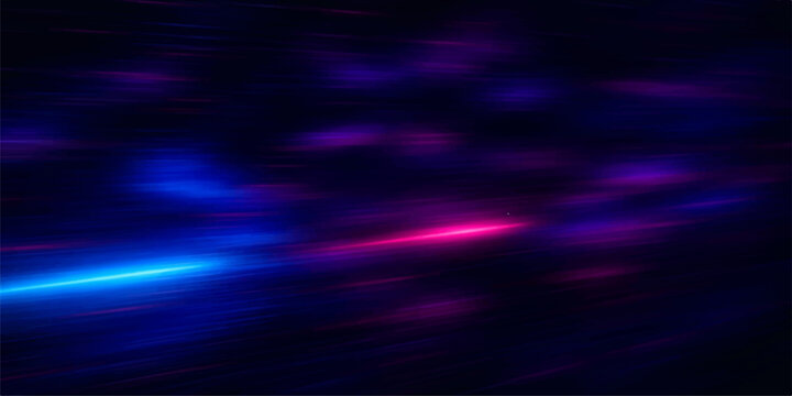A glowing blue and purple abstract motion loop featuring a wave pattern of light particles and energy lines on a dark textured backdrop for high-tech wallpaper design