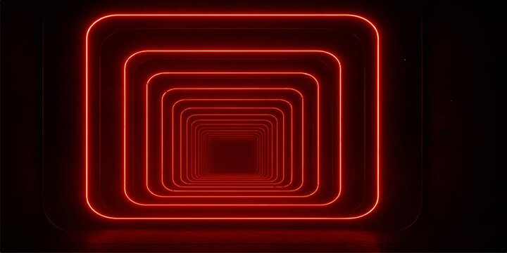 Abstract red background vector illustration featuring a glossy glass button set and a metallic 3d square frame template for web app design