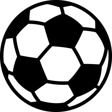 minimalist vector icon of a soccer ball