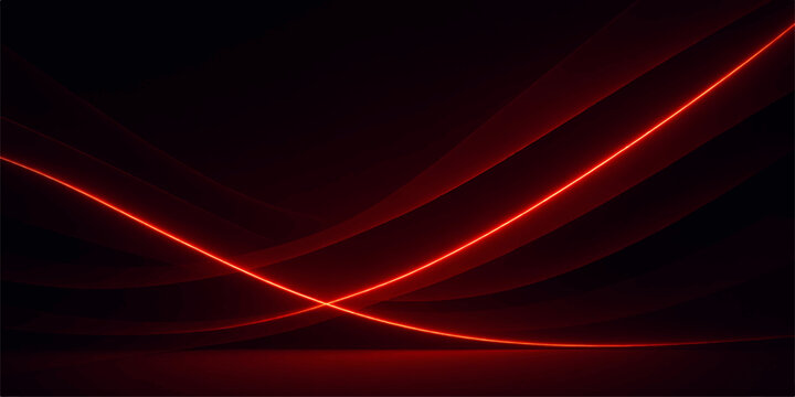An abstract red wave background design featuring a vibrant flow of glowing lines and curved motion patterns creating a textured vector illustration backdrop with subtle purple and blue light accents