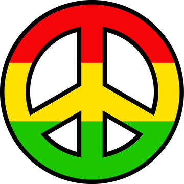 Peace Symbol Icon. International Sign for Harmony and Non-Violence in Vector Illustration.