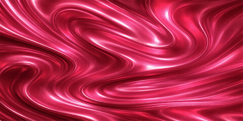 Obraz premium Smooth abstract red background with flowing waves of silk and satin texture featuring a luxury liquid motion design in soft pink and purple tones