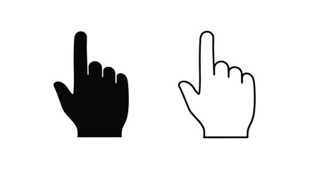 Obraz premium Hand gestures: pointing fingers vector icons Vector