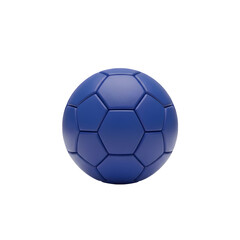 A blue soccer ball on transparent background