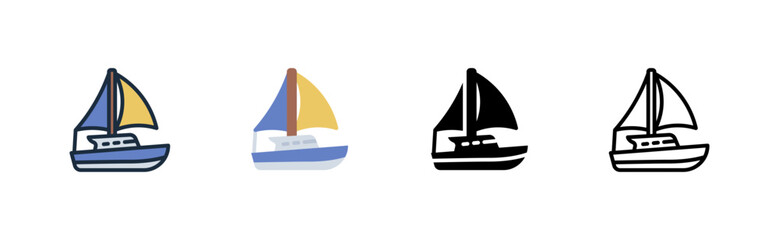 hang gliding icon air flight adventure extreme various style icon design vector illustration © andinur