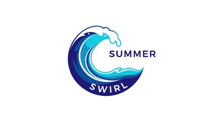 Obraz premium Summer Swirl Wave Logo Design Element.