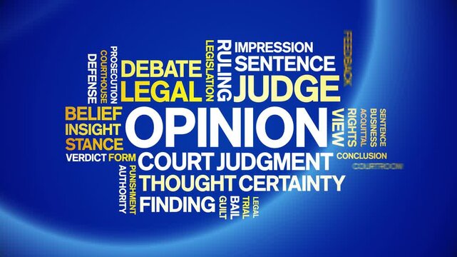 Opinion animated word cloud-text design animation tag kinetic typography seamless loop.