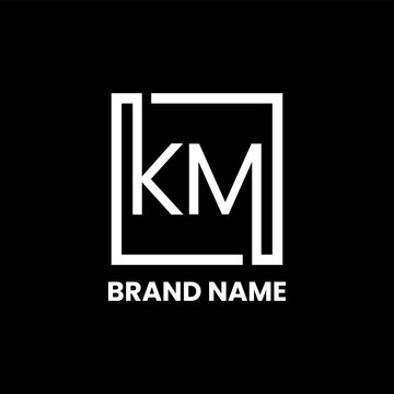KM initial and square e commerce logo