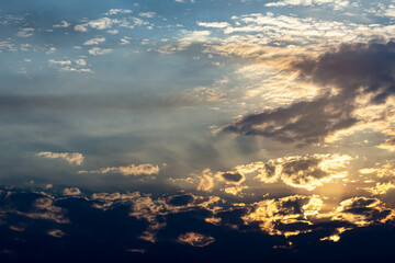 Obraz premium beautiful sky and clouds at sunset