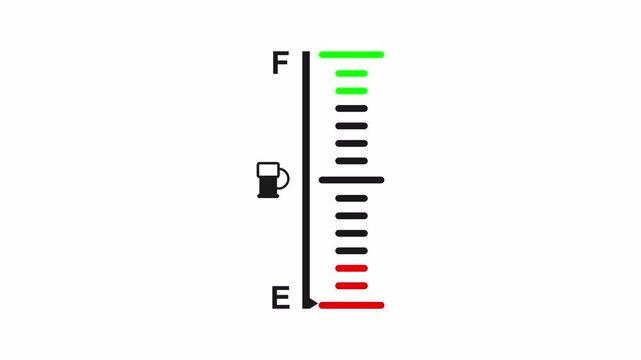 Vertical Empty Level Fuel Indicator Scale Bar UI Meter Animation Minimal Interface Design