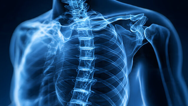 cool glow close up of protective‑clad doctors lit from below by lung x‑ray lightbox while analyzing subtle scarring and fibrosis