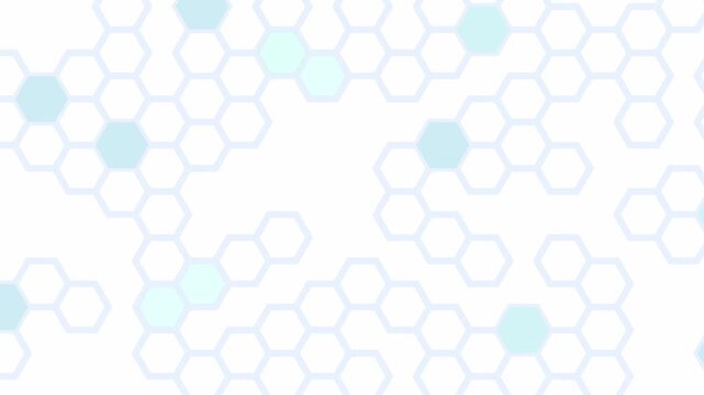 Abstract blue hexagon medical technology loop background
