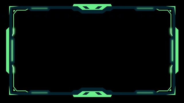 Looping Green Webcam Border Overlay for Streaming Transparent