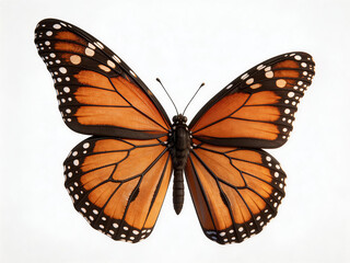 Monarch Butterfly with Orange and Black Wings