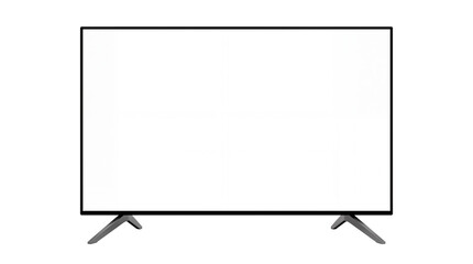 Modern smart television screen isolated on transparent background