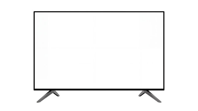 Modern smart television screen isolated on transparent background