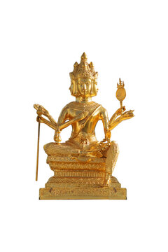 Brahma God creator The destiny of all things Isolated from the white background