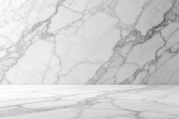 White marble surface with veining